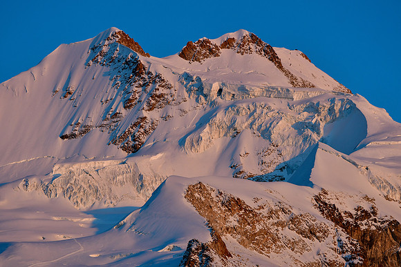 Sunrise on Huayna Potosí from above Rinconada