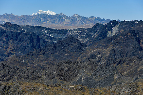 Illimani from Telata Pass