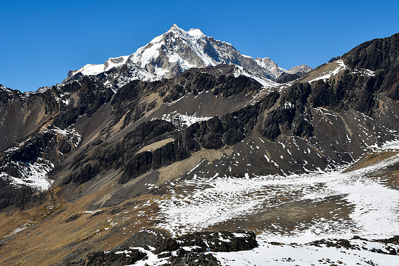 Huayna Potosí from Zongo Sistana Pass