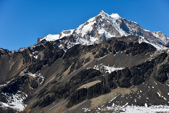 Huayna Potosí from Zongo Sistana Pass