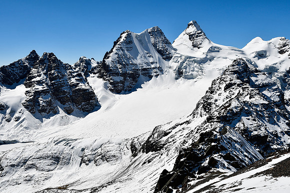 Condoriri from the summit of Pico Austria