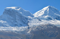 Huascarán Norte and Huascarán Sur from the road between Yungay and the Llanganuco Lakes