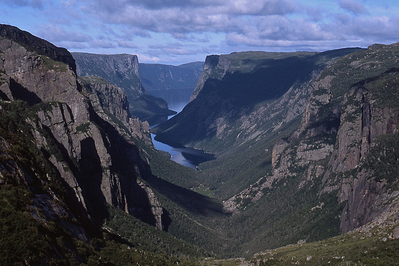Western Brook Pond from the Long Range Mountains, Gros Morne National Park, Newfoundland and Labrador