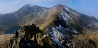 Snowdon and Garnedd Ugain from Crib Goch
