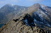 Snowdon and Garnedd Ugain from Crib Goch