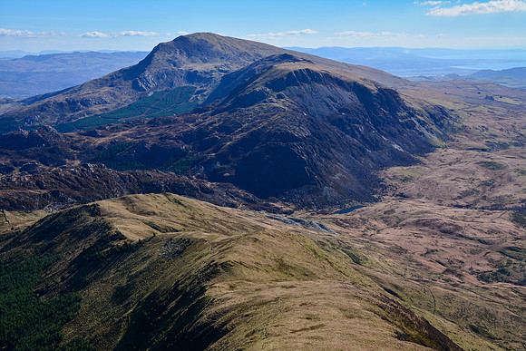 Moel Hebog and Moel Lefn from Trum y-Ddysgl on the Nantlle Ridge