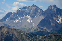 The Pics de la Font Sancte from the summit of the Tête de Jacquette
