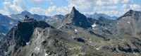 The Roche Noire and Tête des Toillies from the summit of Pic de Caramantran