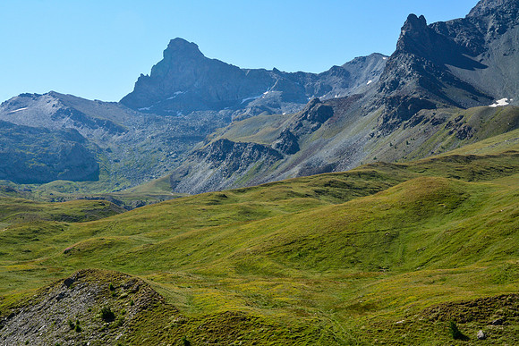 The Tête des Toillies from the end of the Grand Canal route east of Saint Véran