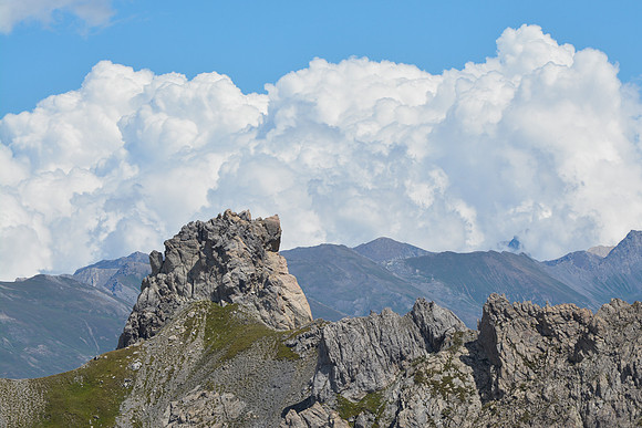 The Dent de Ratier from the summit of Pic du Gazon