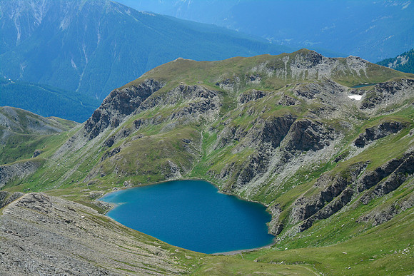 The Lac du Grand Laus from the summit of the Pic de Malrif
