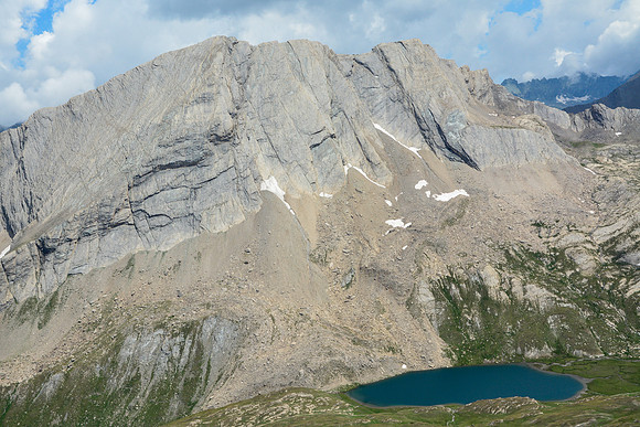 The Crête de la Taillante and Lac Foréant from the summit of Pic de Foréant