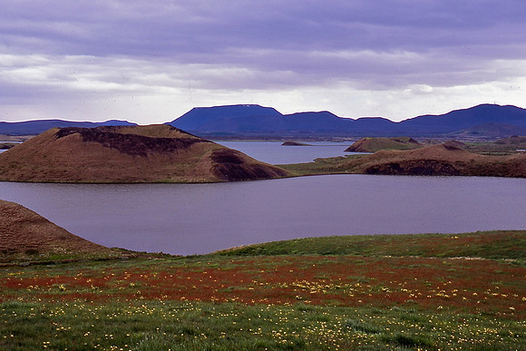 Pseudocraters at the south end of Myvatn