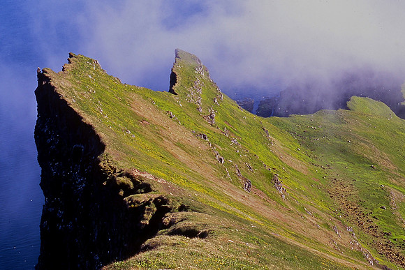 Looking east from Kalfatindar, Hornstrandir Nature Reserve