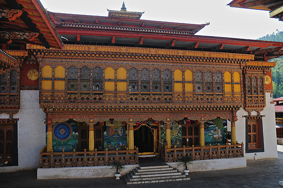The main temple at the Punakha Dzong