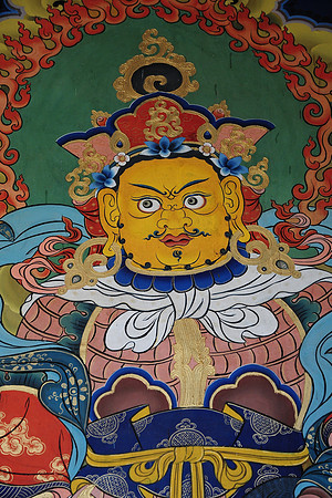 Painting outside the entrance to the Punakha Dzong