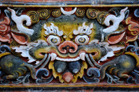 Woodcarving of Zeepata, Punakha Dzong