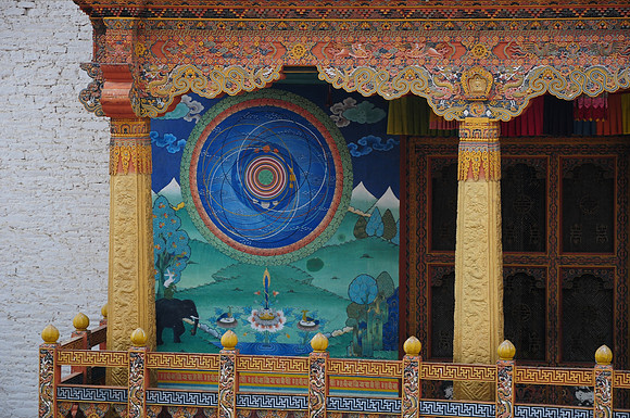 Cosmic mandala, Punakha Dzong