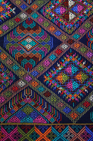 An example of Bhutanese weaving at the National Textile Museum, Thimphu