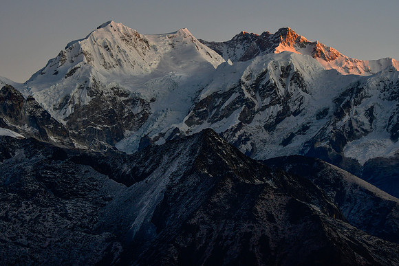 Sunrise on Kangchenjunga from just north of Danphebir Pass