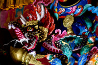 Decorative detail on the statue of the Maitreya Buddha, Ghoom Monastery, Darjeeling
