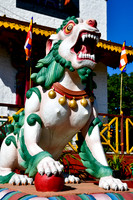 Snow lion statue, Pemayangtse Monastery, Pelling