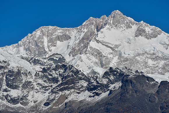 Final view of Kangchenjunga, from the ridge southeast of Dzongri