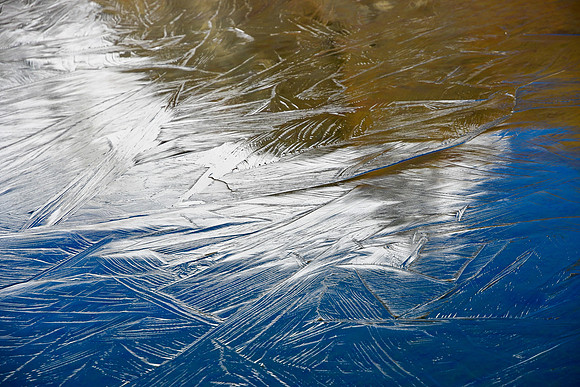 Reflections on frozen Samiti Lake