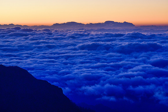 Looking southeast at sunrise from Dzongri Top