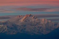 Kangchenjunga at sunset from Observatory Hill, Darjeeling