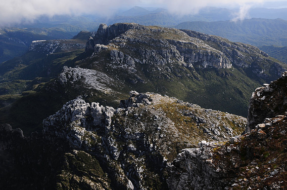 Clytemnestra from the summit of Frenchman's Cap, Franklin-Gordon Wild Rivers National Park