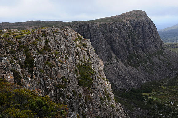 Looking along the West Wall to King David's Peak from the summit of Solomon's Throne, Walls of Jerusalem National Park