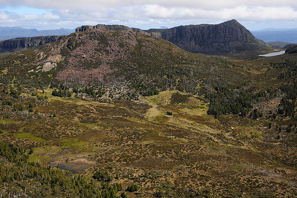 Mount Temple and the Valley of Hinom from the summit of Mount Jerusalem, Walls of Jerusalem National Park
