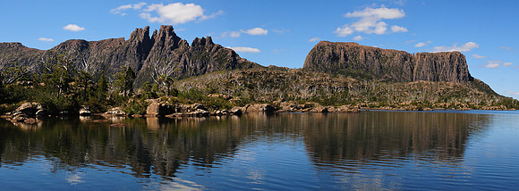 Mount Geryon and The Acropolis from Lake Elysia, The Labyrinth, Cradle Mountain-Lake St. Clair National Park