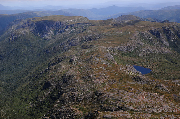 Little Plateau and Sutton's Tarn from the summit of Cradle Mountain, Cradle Mountain-Lake St. Clair National Park