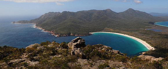 Wineglass Bay from the summit of Mount Amos, Freycinet National Park