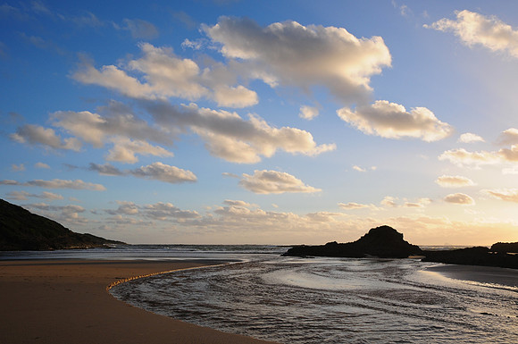 Sunset at Surprise Rivulet, South Coast Track, Southwest National Park