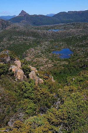 Mount Gould and The Labyrinth from the ridge north of Lake Selene, Cradle Mountain-Lake St. Clair National Park