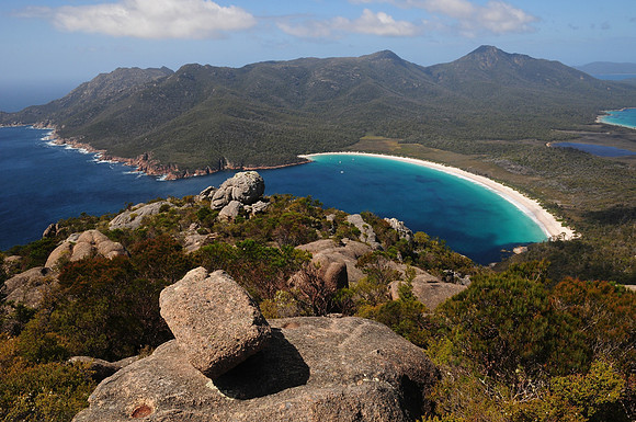Wineglass Bay from the summit of Mount Amos, Freycinet National Park
