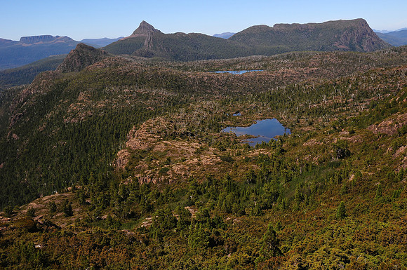 Mount Gould and The Labyrinth from north of Lake Selene, Cradle Mountain-Lake St. Clair National Park