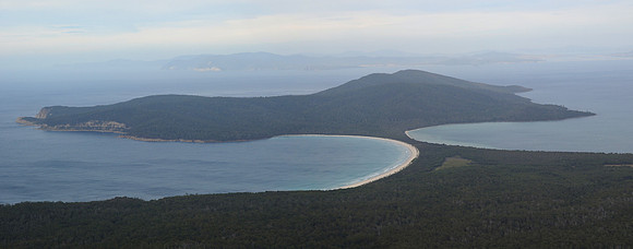Looking south from the summit of Mount Maria, Maria Island National Park