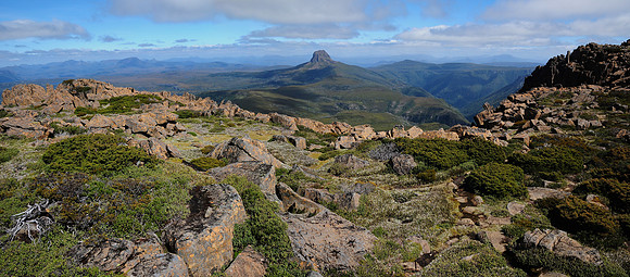 Barn Bluff from the summit of Cradle Mountain, Cradle Mountain-Lake St. Clair National Park