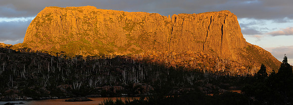 Sunset on The Acropolis from Lake Elysia, The Labyrinth, Cradle Mountain-Lake St. Clair National Park
