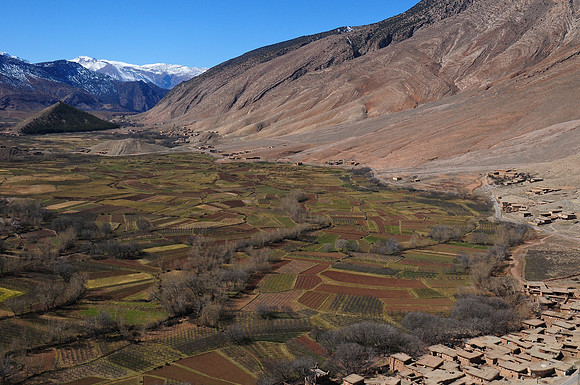 The Bougmez Valley seen from the top of Sidi Moussa in the Central High Atlas Mountains