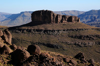 A nearby rock formation viewed from the base of Tassigdelt, Jebel Sahro