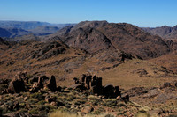 Looking back during the ascent of Kouaouch, Jebel Sahro
