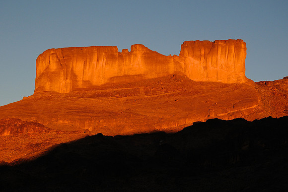 Sunrise on the Camel's Head from Igli, Jebel Sahro