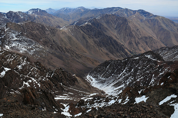Looking east from the summit of Toubkal in the Western High Atlas Mountains