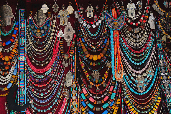 Jewellery for sale in the souks, Marrakech