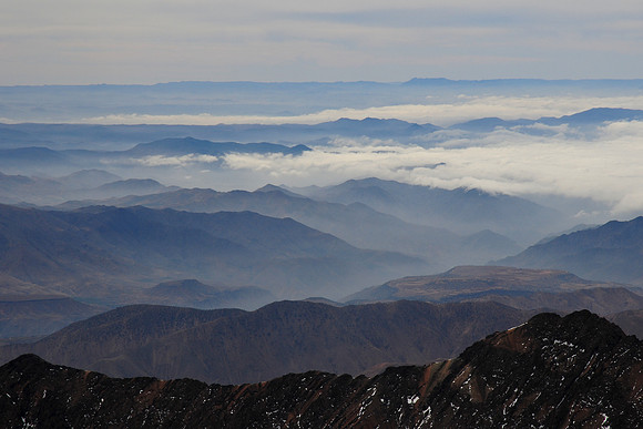 Looking south from the summit of Toubkal in the Western High Atlas Mountains